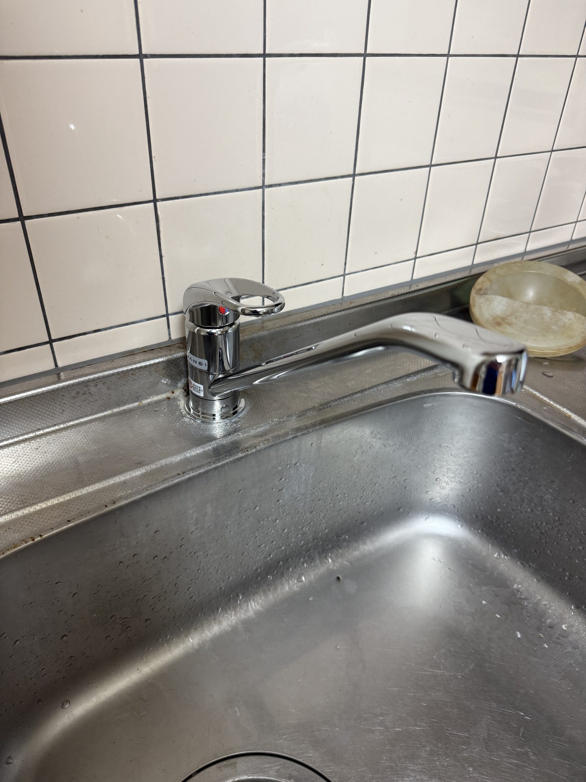 シングル混合水栓取替